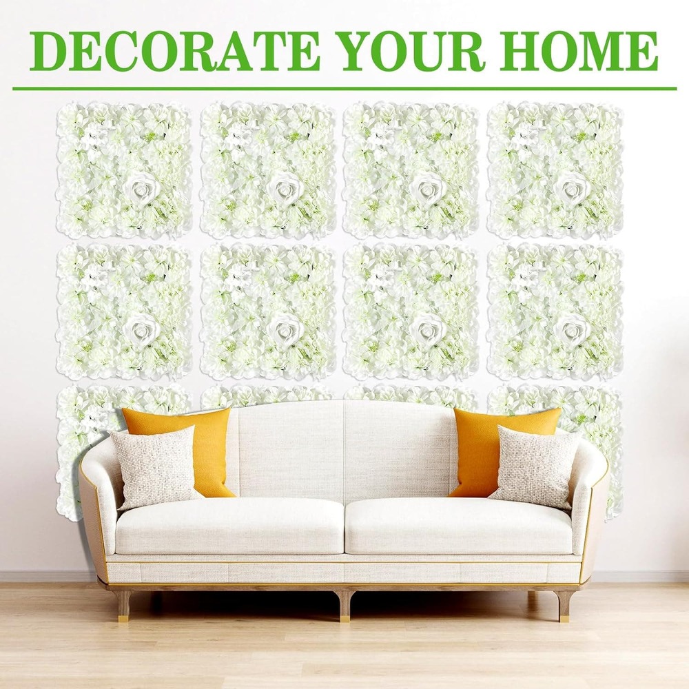 NIB Set of 12 Artificial Wall Decor Backdrop photos 12”x12” Squares Wedding